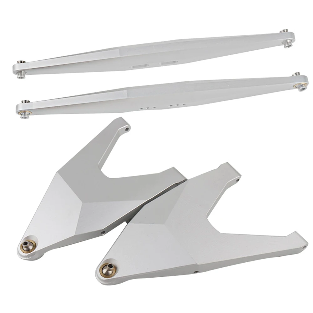

1Pair RC Car Arms Racer Swing Metal Truck Pull Rod Accessories Silver Lower Suspension Upgrade Parts Front