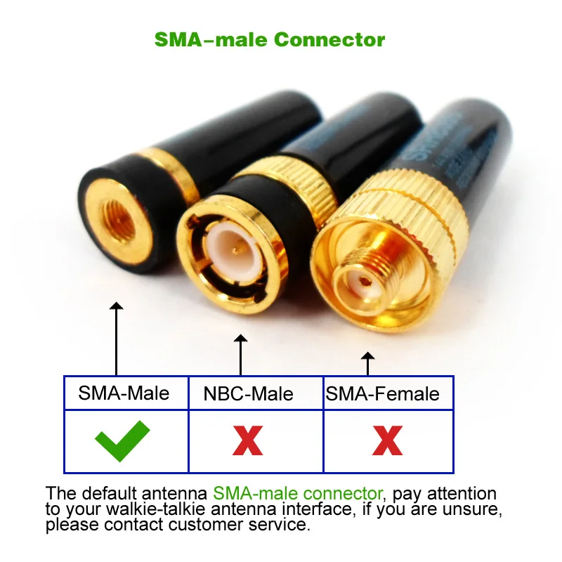 SRH805S SMA Мужской антенна для YAESU VX 3R 6R 7R BAOFENG BF UV3R TYT TH UVF9 PUXING Walkie Talkie M UHF VHF Dual
