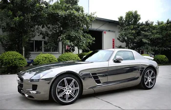 

Black Strechable Chrome Mirror Vinyl Car Wrap Sticker With Air Bubbles Flexible Chrome Mirror Vinyl Sticker