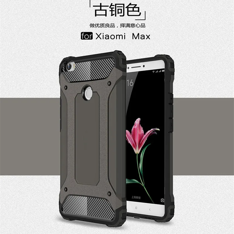 Броня Case Для Xiaomi Max Heavy Duty Противоударный Жесткий PC + Кремния гибридный 2 в 1 Телефон