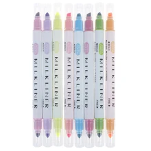 1 шт. Зебра WKT7 MildLiner хайлайтер маркер флуоресцентный ручка круглый носок/косой двусторонний школьный офис поставка