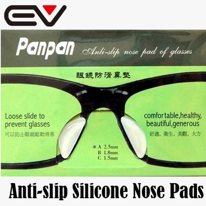 

5 Pairs Silicone Nose Pads for Eyeglasses Anti-slip Black&Clear Glasses Nose Pads Almofadas Nariz Silicone de Oculos EV0359
