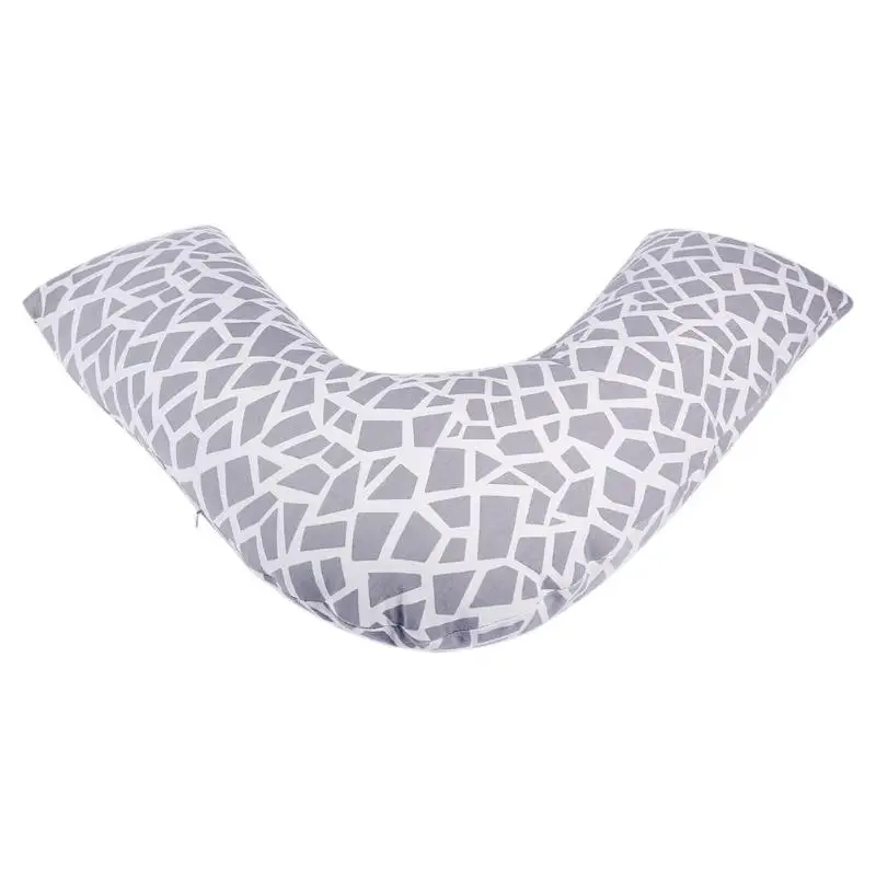 V-образная Женская Подушка для сна для шеи для беременных, поддержка талии, хлопковая наволочка для беременных