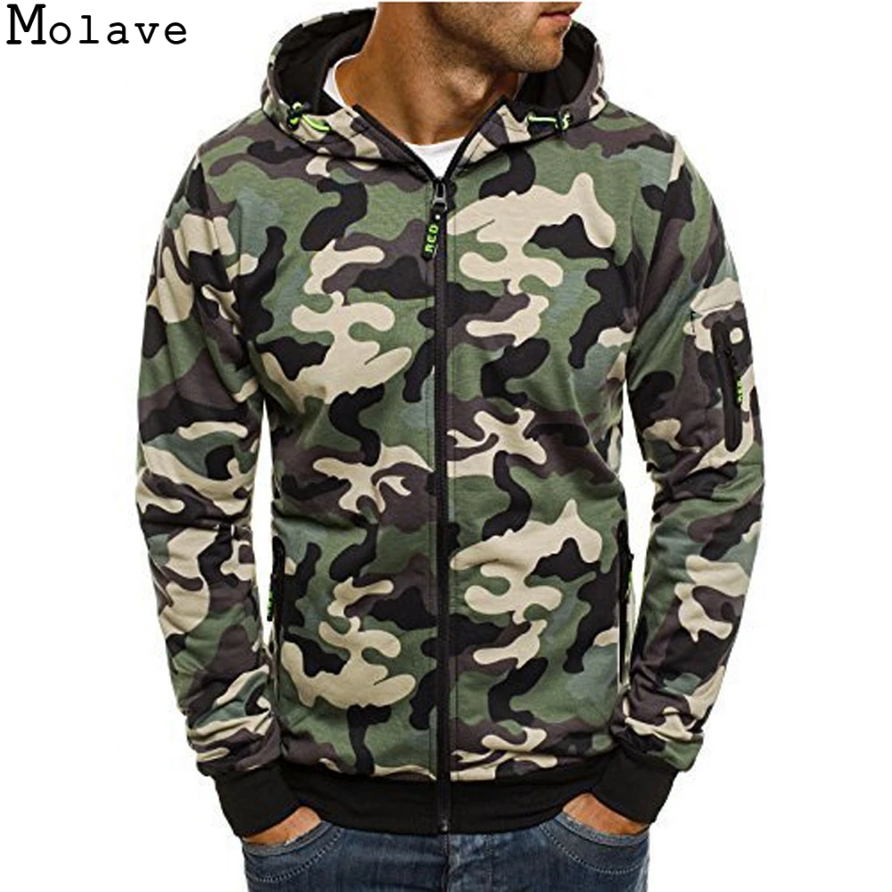 CHAMSGEND Sweatshirt Men's Autumn Winter Camouflage Hoodie