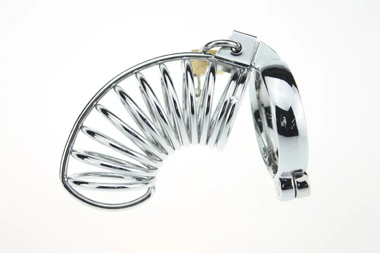 

chastity lock stainless steel male chastity device metal silver urethra blocking long section of the cage Men Chastity lock