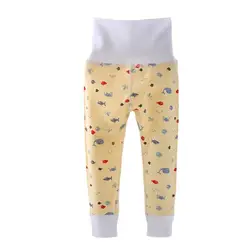 Новые осенние брюки с принтом талии хлопок Baby Care живота Штаны a-xbk-hdk001
