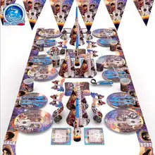 84 pçs \ lot dreambound pacote de tema de coco de viagem crianças decoração de aniversário conjunto tema fontes de festa de aniversário do bebê pacote de festa de aniversário