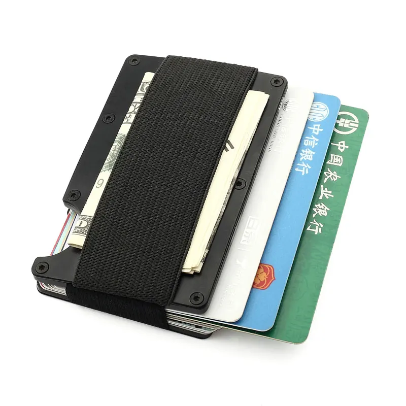 Rfid металлический кошелек Авиатор Nfc дорожный алюминиевый кредитный держатель для карт с зажимом для денег