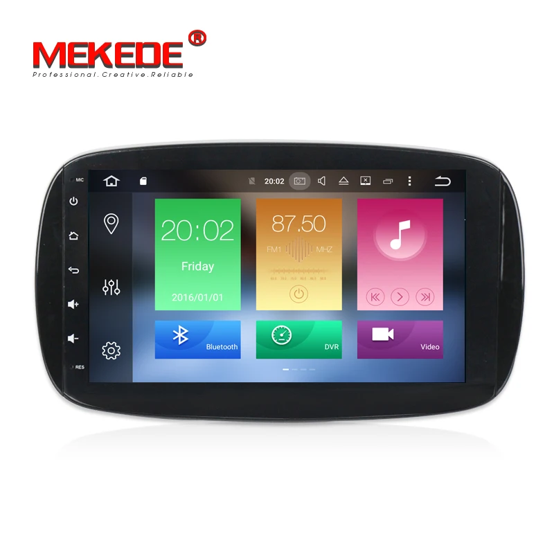 Perfect MEKEDE Picture in picture function Octa core Android 8.0 Car tape recorder GPS DVD Player For Mercedes Benz SMART 2015 2016 4