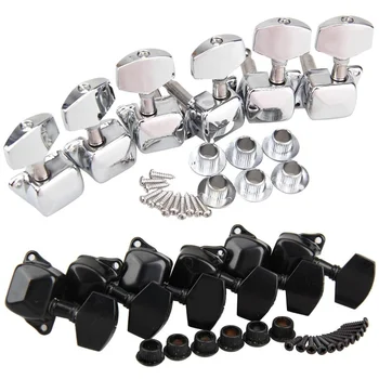 

3 Left 3 Right Guitar Piano Button Chrome Semiclosed Tuning Pegs Machine Heads for Acoustic Guitar Stringed Instruments Tools