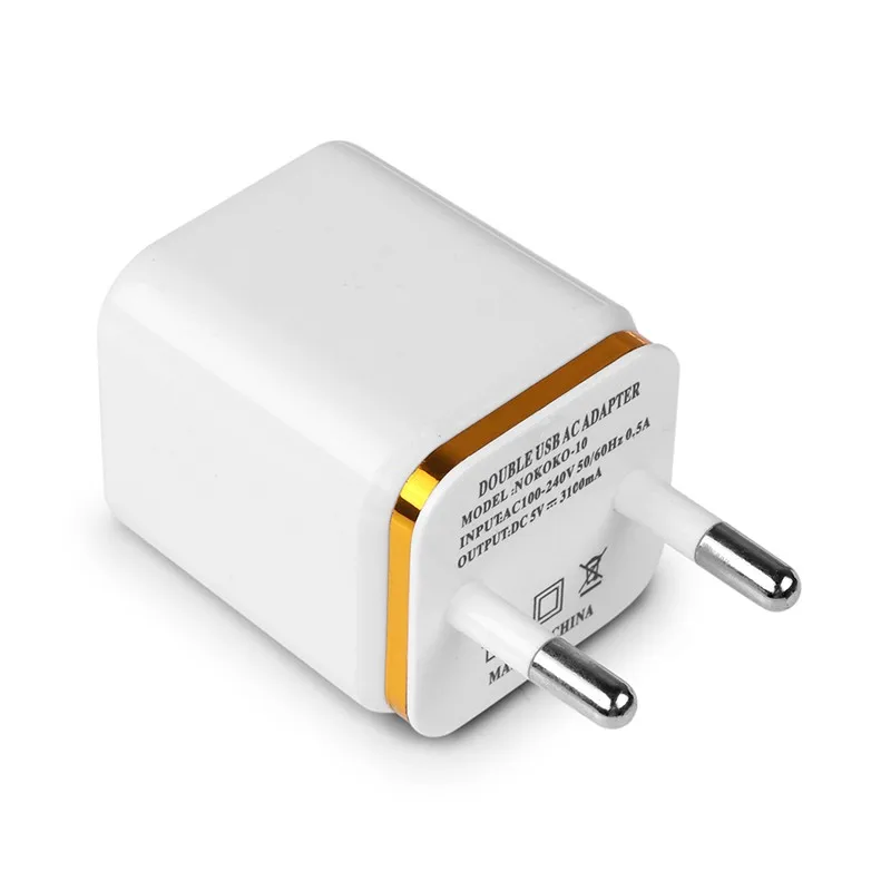 EU Plug 3.1A Универсальный 2 порта USB зарядное устройство для мобильного телефона адаптер для путешествий для iPhone samsung iPad