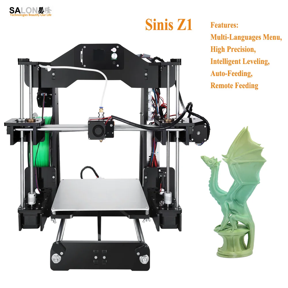 

Sinis Z1 Remote Feeding Multi-language 3d Printer DIY Kit Easy Control Acrylic Frame Impressora 3d High Quality Lead Screw