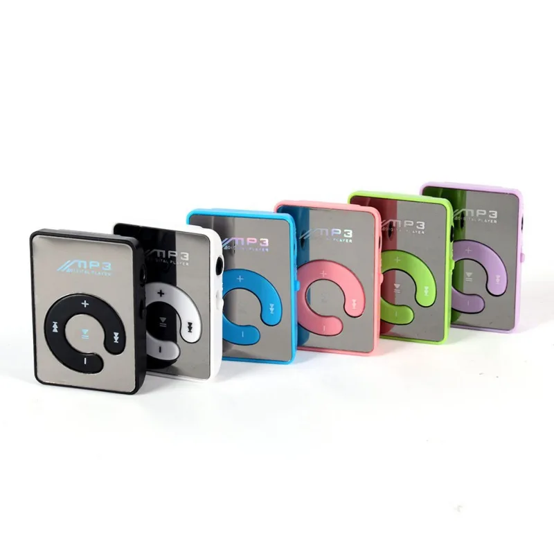 

Hot USB Digital Mp3 Music Player Mini Mirror Clip Support 8GB SD TF Card Portable Sport MP3 Players