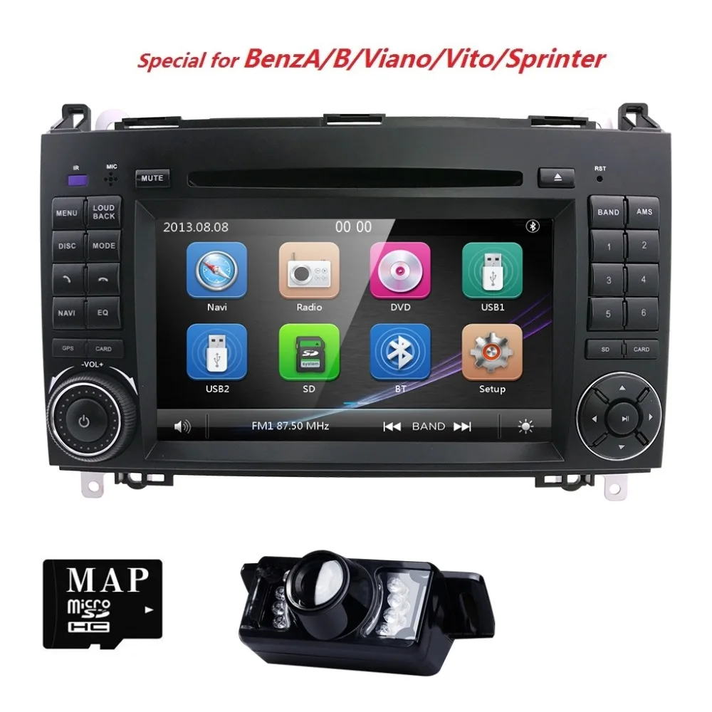 Discount 7" AutoRadio Car Multimedia Player For Mercedes/Benz/Sprinter/B200/B-class/Vito/Viano W245/B170/W209/W169 2Din DVD GPS Navi SWC 2