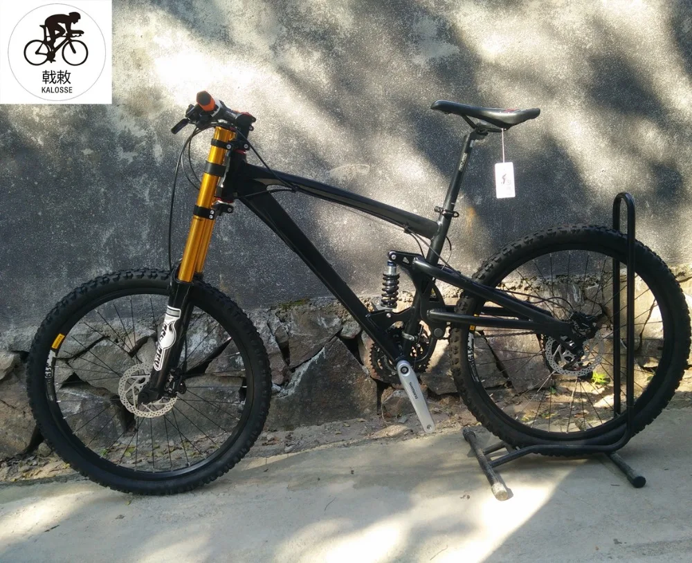 Best Kalosse  full suspension bicycle  30  speed Hydraulic brakes   M610   mountain bicycle Downhill DH mountain bike 26*2.35inch 12