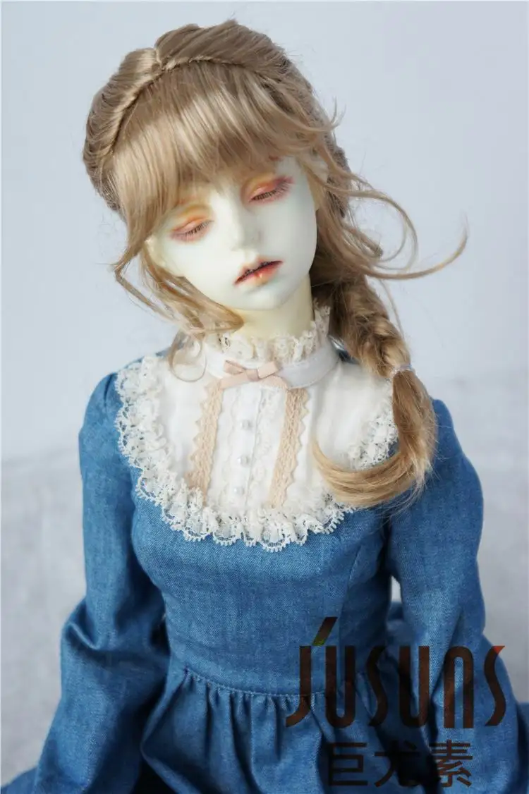 JD413 1/4 1/3 красивый принцесса коса BJD синтетический мохер парики Размер 7-8 дюймов 8-9 дюймов 9-10 дюймов волосы стиль Мода Кукла аксессуары