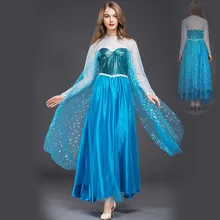 Adult Elsa Princess Fancy Dress Queen Anna Costume Grow Princess Elsa Cosplay Costume for Women Halloween Party Dress Costumes Adult Elsa Princess Fancy Dress Queen Anna Costume Grow Princess Elsa Cosplay Costume for Women Halloween Party Dress Costumes