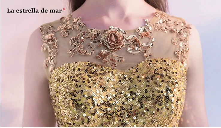 Vestido коктель corto2018 новый кружева цветок Сексуальная Русалка Золотые блестки коктейльные платья до колен sukienki koktajlowe красивые