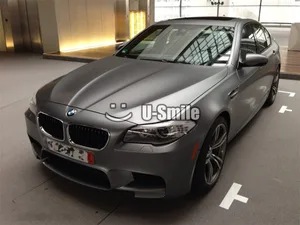 Premium Matte Satin Metallic Grey Vinyl Wrapping Film Sticker Bubble Free Car Styling