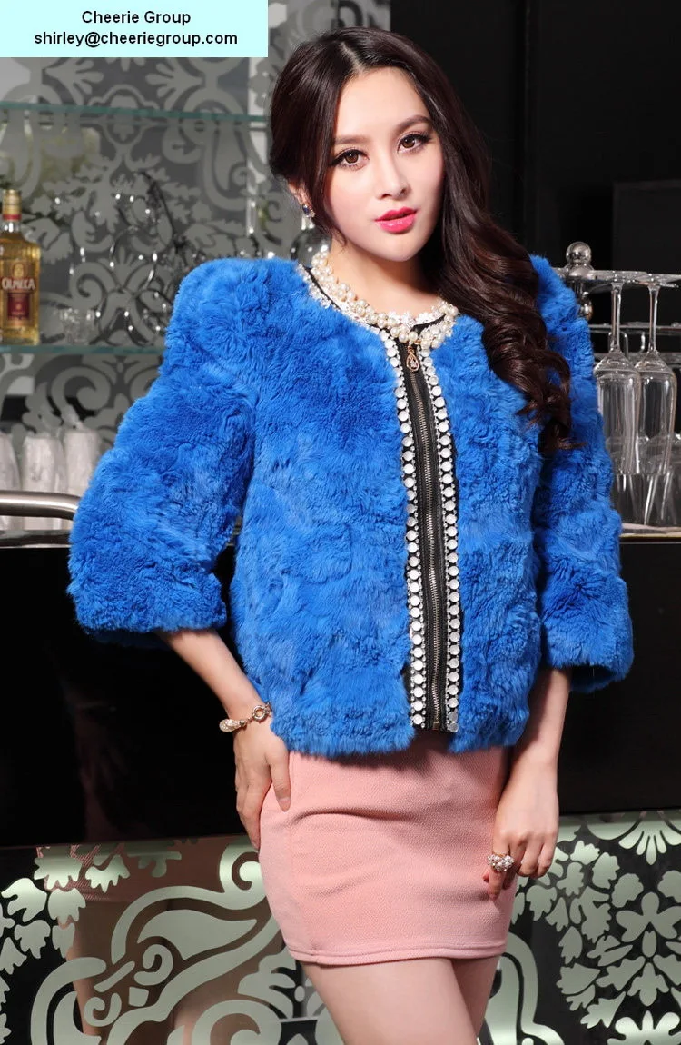 women's fashion design rabbit coat fur free DHL/Fedex/EMS shipping(CRC0019-19) | Женская одежда
