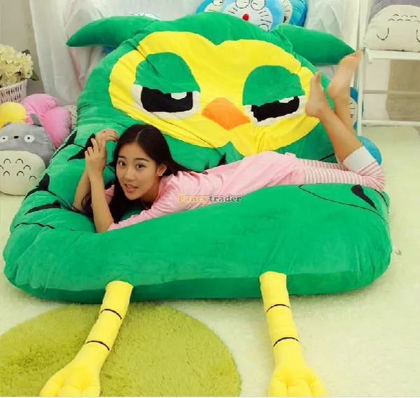 Fancytrader Funny 288cm X 186cm Giant Cute Plush Soft Stuffed Owl Tatami Bed Sofa Mattress, FT50681 (1)
