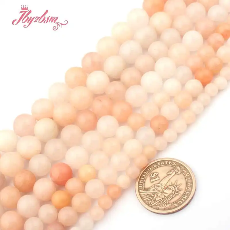 

4,6,8,10,12mm Smooth Round Beads Pink Aventurine Stone Beads For DIY Bracelets Necklace Earring Jewelry Making 15" Free Shipping