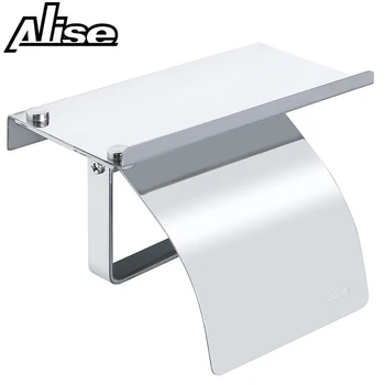 

Alise Toilet Paper Holder,SUS304 Stainless Steel Tissue Holder Paper Storage with Mobile Phone Storage Shelf