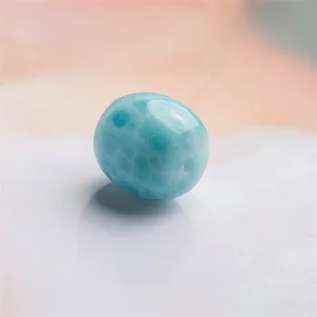 

Genuine Natural Larimar Pendant Gems Crystal Barrel Shape Necklace Fashion Woman Pendant 14*15mm