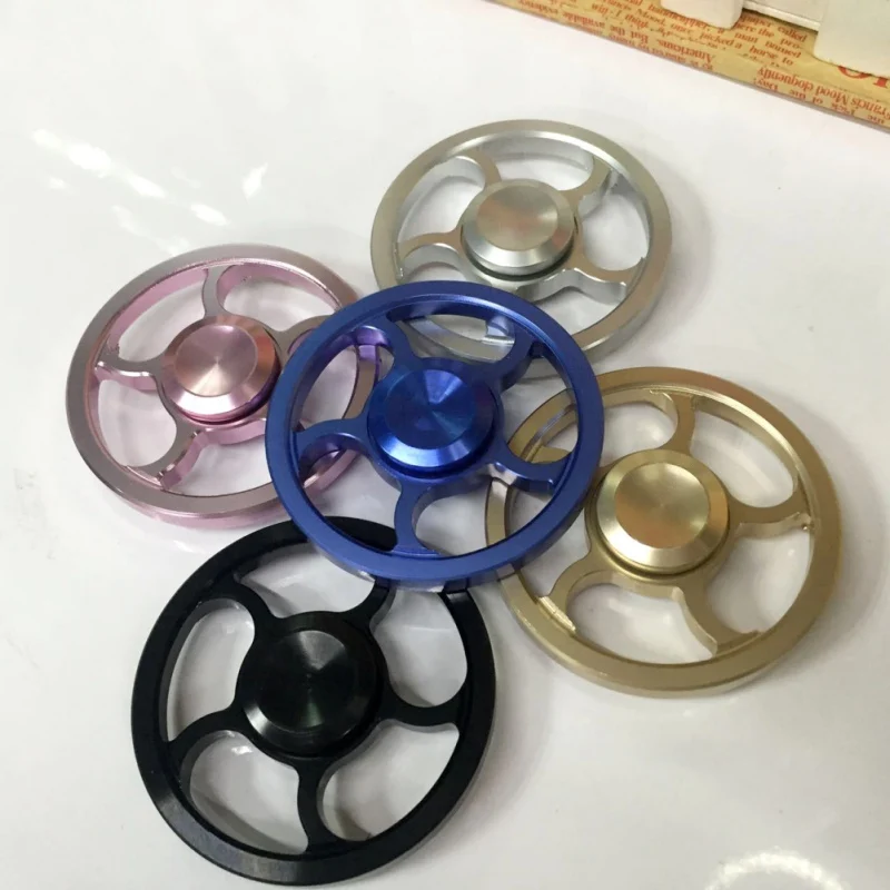 

Hand Anxiety Stress Relief Toys Fidget Spinner Fingertip Gyro Decompression Fidget spinner Copper Five Leaf Stent EDC Tool