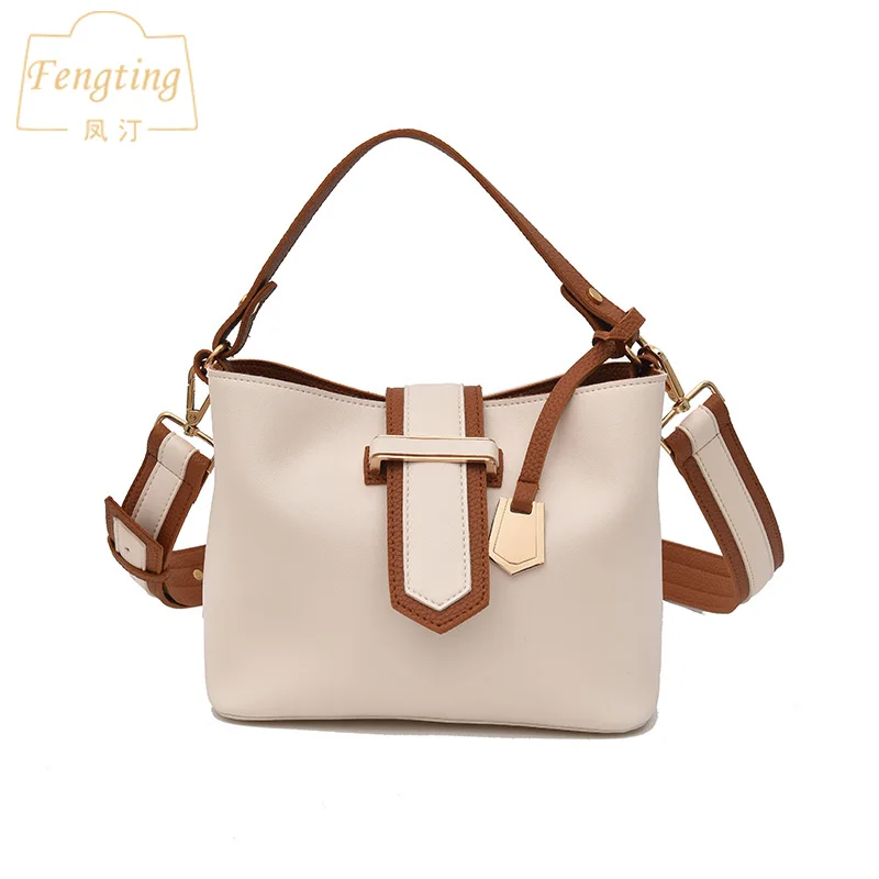 

Fashion shoulder bags for women 2019 new ladies handbags women zipper and hasp designer soft small bucket bag FENGTING FTB068