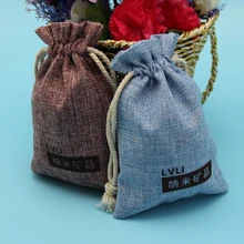 100 шт/партия CBRL джутовые сумки, Холщовый мешочек, льняной мешочек для аксессуаров/мобильного телефона, различные цвета, размер на заказ