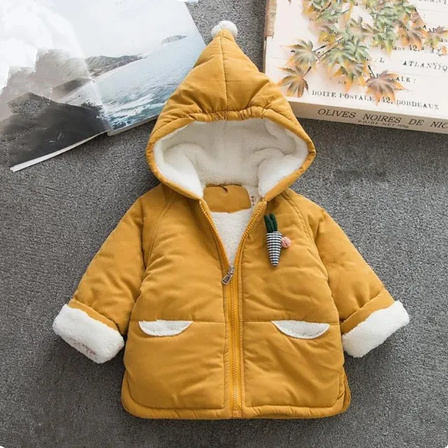 Newborn Girl Winter Coat Cotton Baby Jacket Hooded Baby Girl Winter ...