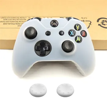 

For XBox One X S Controller Silicone Skin Case + Analog Thumb Stick Grip Cap for X Box One 1 X S Slim Joystick