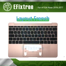 Розовый Золотой Топ чехол C чехол для Macbook retina 12 ''a1534 Топ чехол с клавиатурой французский макет EMC 3099 2991 FR