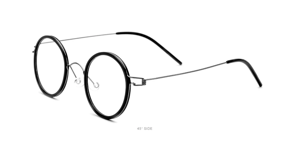 Оправа очков из титанового сплава для мужчин и женщин Близорукость оптическая Дания Сверхлегкий рецепт очки корейские Безвинтовые очки 98613