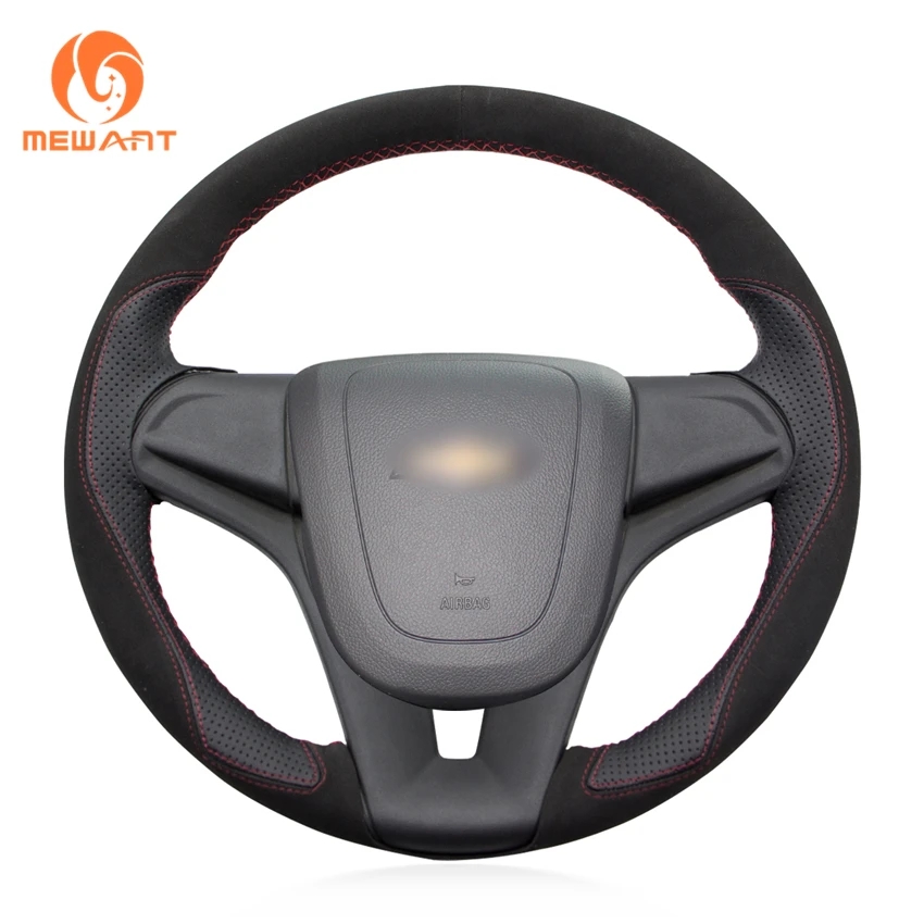 MEWANT Black Suede Black Leather Car Steering Wheel Cover for Chevrolet Cruze 2009-2014 Aveo 2011-2014 Orlando 2010-2015 Holden MEWANT Black Suede Black Leather Car Steering Wheel Cover for Chevrolet Cruze 2009-2014 Aveo 2011-2014 Orlando 2010-2015 Holden