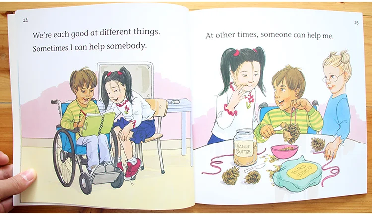 Conjunto de Aprendizagem para se Livro de História de Imagem em Inglês Prática para Crianças Livros Crianças Educacional Habilidades Sociais iq eq 15 - Dar Bem 21 Computers & Electronics