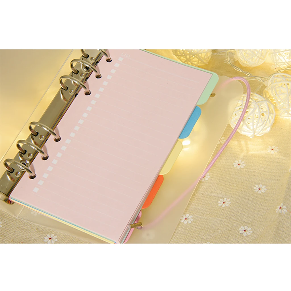  5pcs A5 Kraft Tabbed Paper Planner Notebook Scrapbook Album Divider Index Page for Filing Organizer DIY Crafts Supplies
