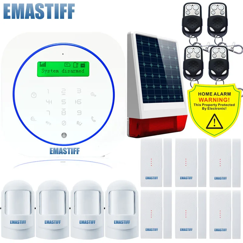 

Free shipping.Ultra thin Android Smart Home Alarm System Touch Panel Gsm Alarm System Wireless Outdoor Solar Powered Flash Siren
