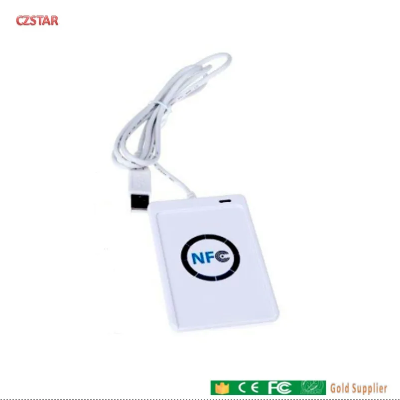 NFC ACR122U RFID считыватель смарт-карт Писатель Копир Дубликатор записываемый клон программное обеспечение USB S50 13,56 МГц ISO 14443 с UID тегом