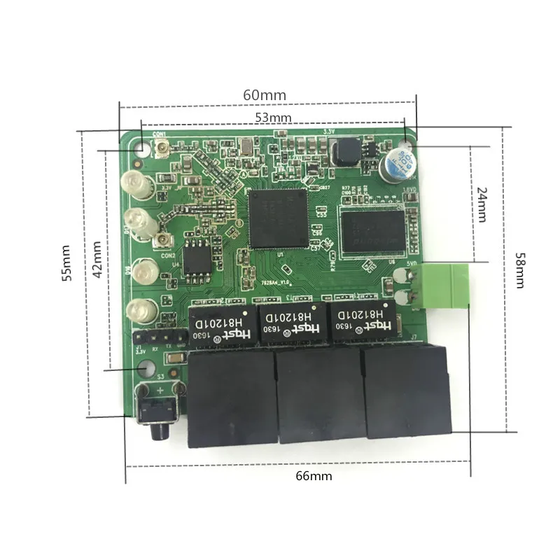 Зарядное устройство с 3 usb-портами для 10/100 Мбит/с Беспроводной Ethernet модуль маршрутизатора Конструкция модуля маршрутизатора с интерфейсом Ethernet модуль Ethernet PCBA плата OEM материнская плата