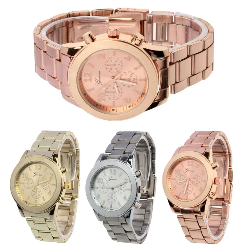 5001 Geneva женские и женские унисекс кварцевые наручные часы из нержавеющей стали reloj mujer Новое поступление горячая распродажа