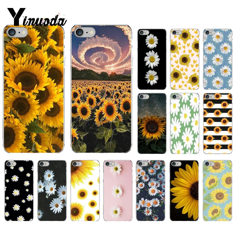 

Yinuoda Sunflower Daisy flower Coque Shell Phone Case for iPhone 8 7 6 6S Plus X XS MAX 5 5S SE XR 10 Cover