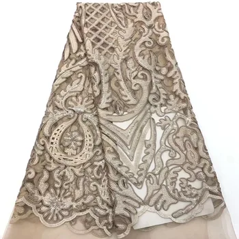 

African Laces Fabrics Embroidered Nigerian Guipure French Lace Fabric High Quality 2019 African French Net Lace Fabric