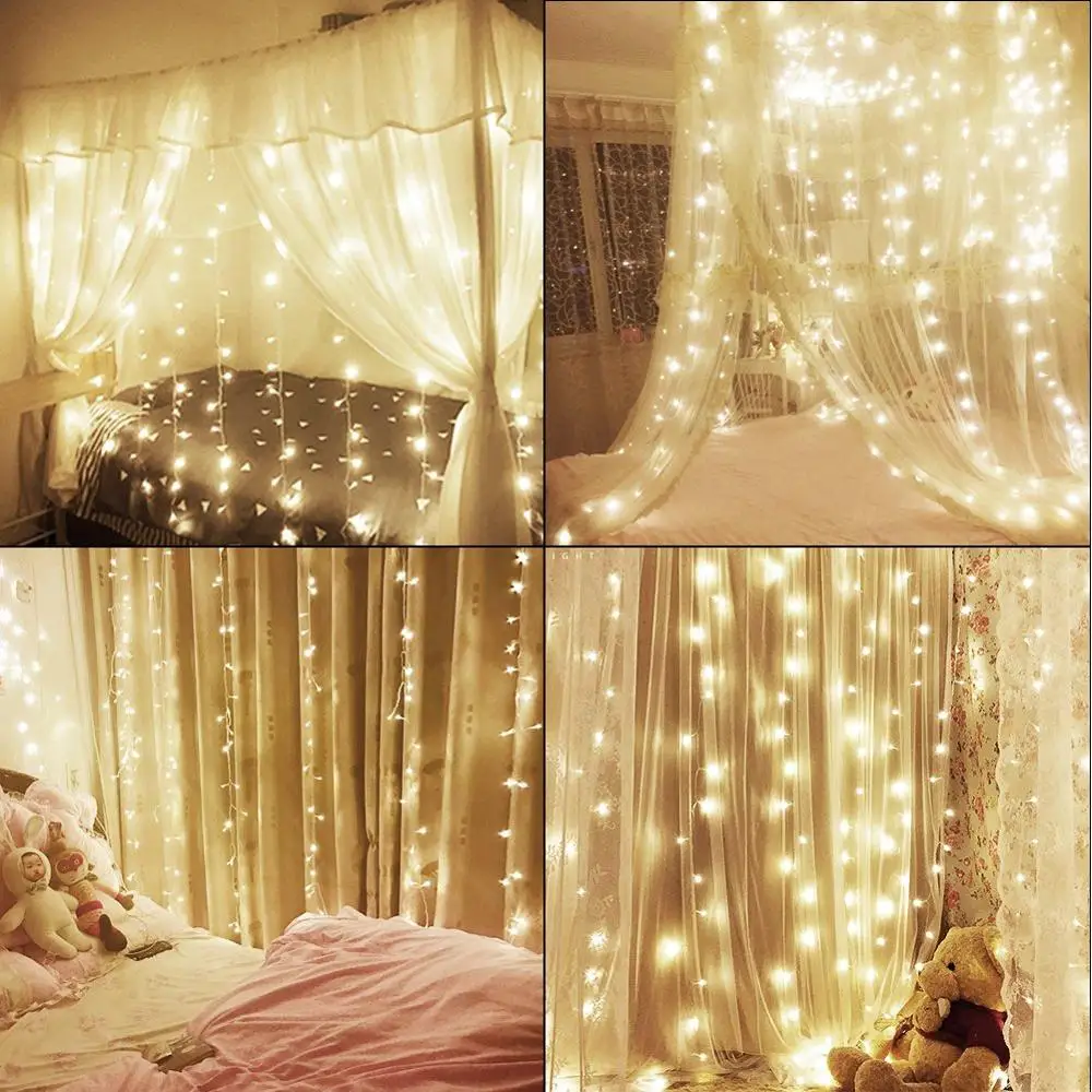 Led curtain light 3X3M 300LEDS string icicle Christmas fairy light usb garland outdoor home wedding /party /holiday decoration Led curtain light 3X3M 300LEDS string icicle Christmas fairy light usb garland outdoor home wedding /party /holiday decoration