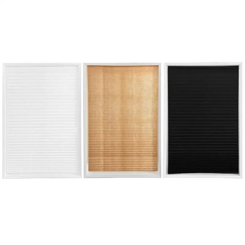 Cortinas plisadas autoadhesivas para cortinas de media ventana opaca para persianas de balcón de baño para la puerta de la ventana del hogar de la sala de estar