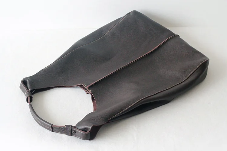 Винтажная простая натуральная коровья кожа сумка-хобо для женщин композитные сумки натуральная кожа сумка на плечо большой размер ручная работа
