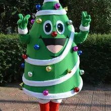 Костюм талисмана с рождественской елкой, карнавальный костюм с персонажем, Мультяшные игрушки для дня рождения, реквизит для выступлений, костюм талисмана