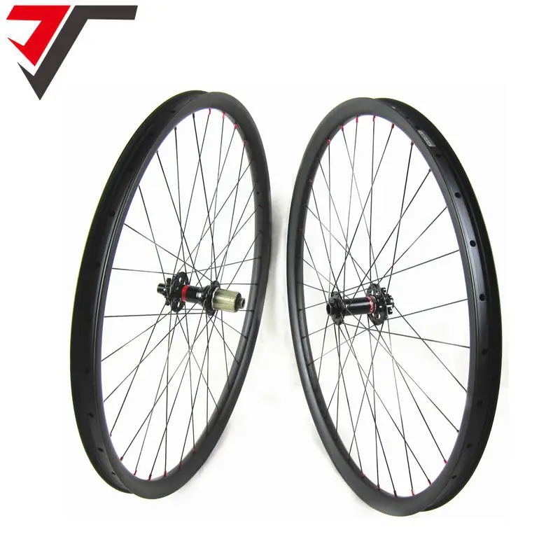 Excellent super light 1360g carbon mtb wheels 29er boost XC 30mm asymmetric Novatec 110*15 148*12mm carbon tubeless mountain bike wheelset 0