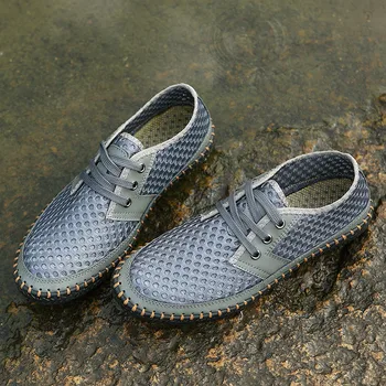 

ARUONET Summer Casual Lace Up Boat Shoe Men Leather Loafers Hot Sale Moccasins Flats Shoes Men Brand Fashion Tenis Masculino